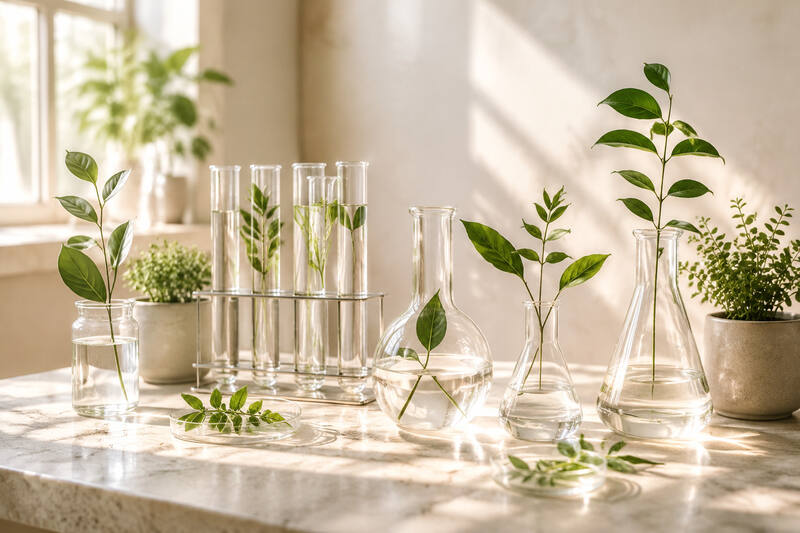 Botanical laboratory glassware